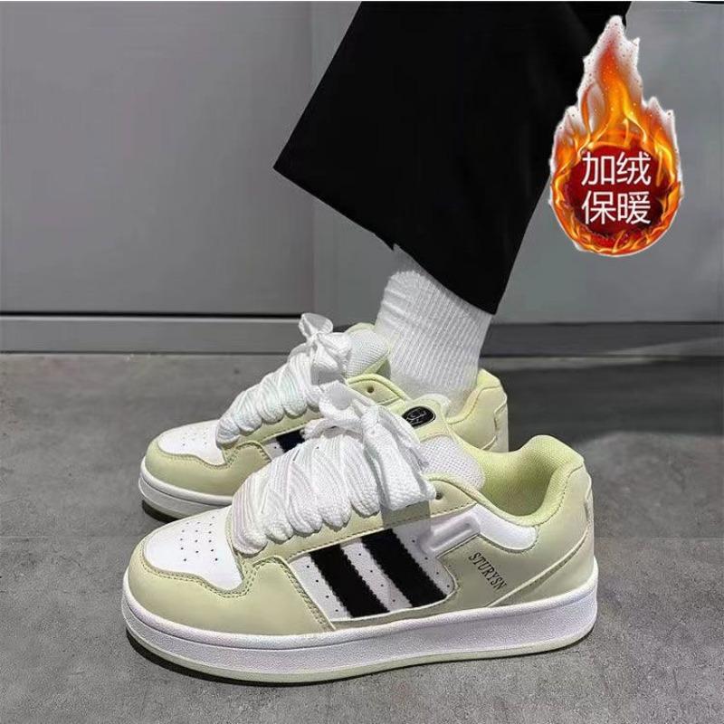 Чжао Рут светло-желтая цветовая гамма бархатные теплые туфли-хлеб женские новые универсальные студенческие кеды