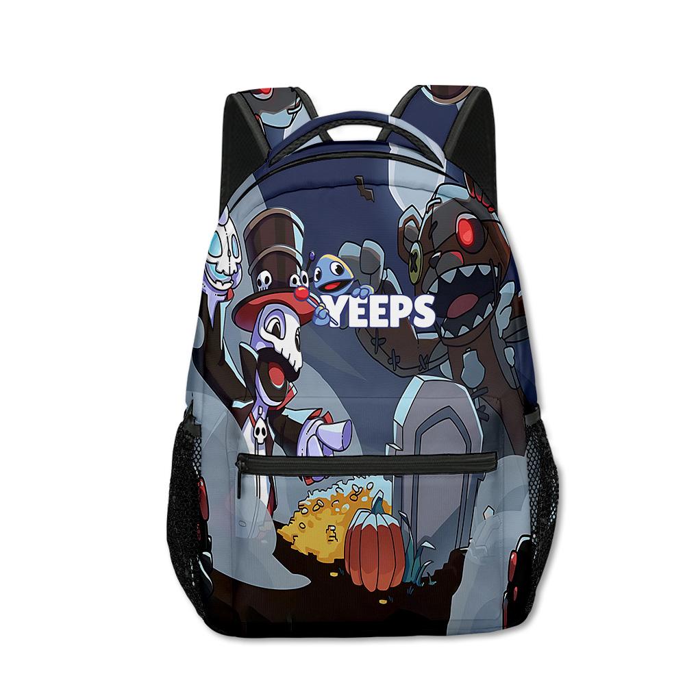 Trendy Popular Yeeps Hide and Seek student Bookbag Notebook Backpacks 3D Printed Oxford Waterproof Boys/Girls Travel Backpacks