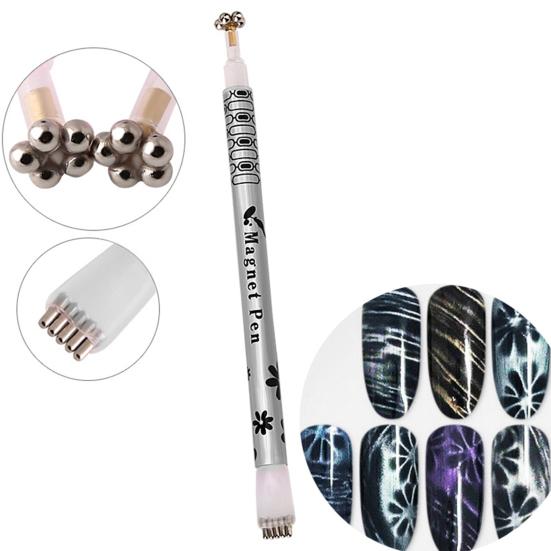 Лак для ногтей «кошачий глаз» Магнитная палочка 3D-эффект Магнитная доска УФ-гель Маникюрный инструмент