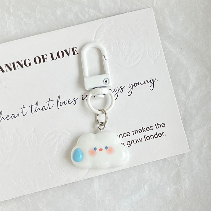 Ins Style Cute Cloud Keychain For Car Keys Accessories Kawaii Creative Keyring For Women Handbag Bag Charms Curtain Key Chains