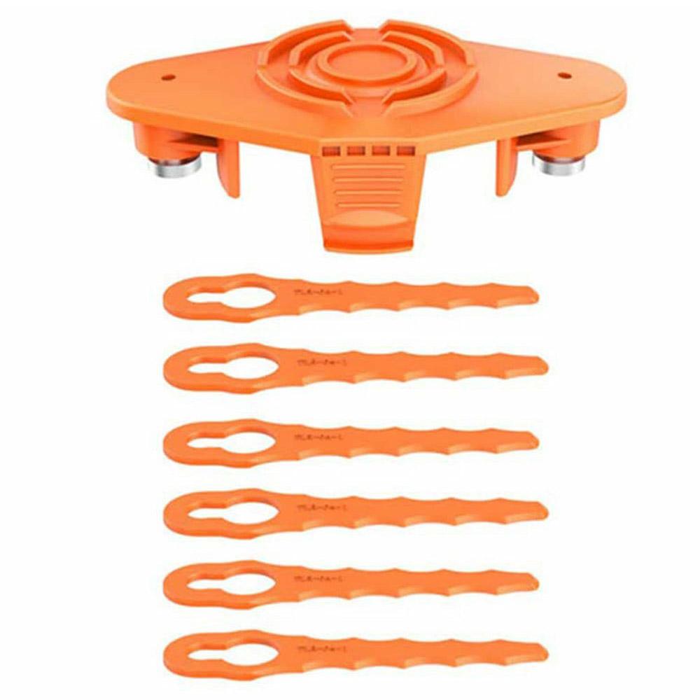 For Worx Lawn Mower TLW-01-2 Trimmer Head with 6 Cutting Blades