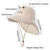 Wide Brim Children's Fisherman Hat Lightweight UV Protection Hat Cartoon Kids Sun Hat  4-8 Years