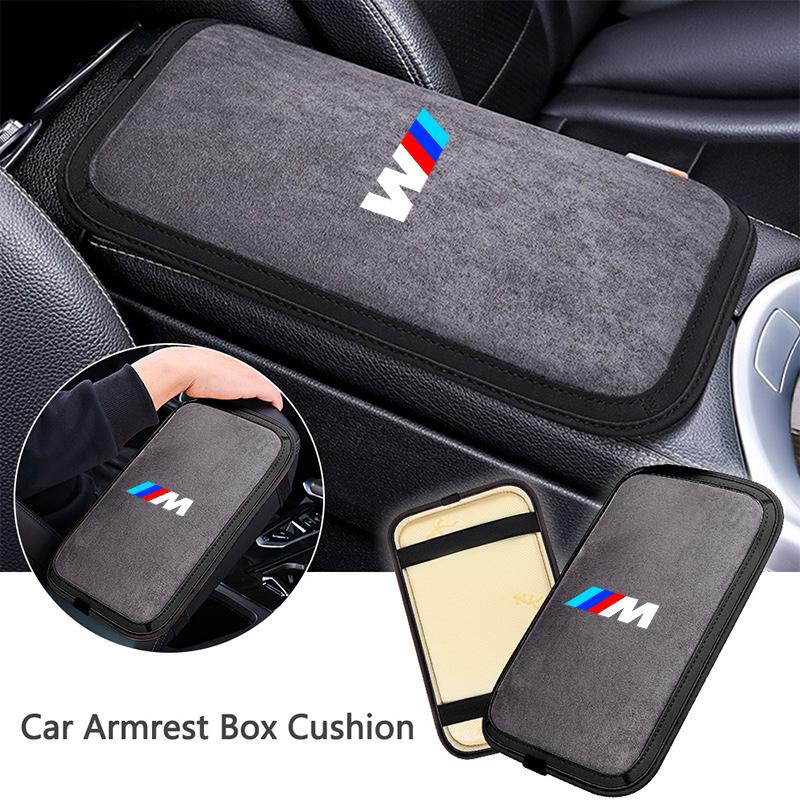 Leather Car Armrest Box Pad Auto Armrest Mat Accessories For BMW 1 3 5 7 Series M X1 X3 X4 X5 F10 F15 F16 F20 F30 M3 M4 E34 E46 HV0