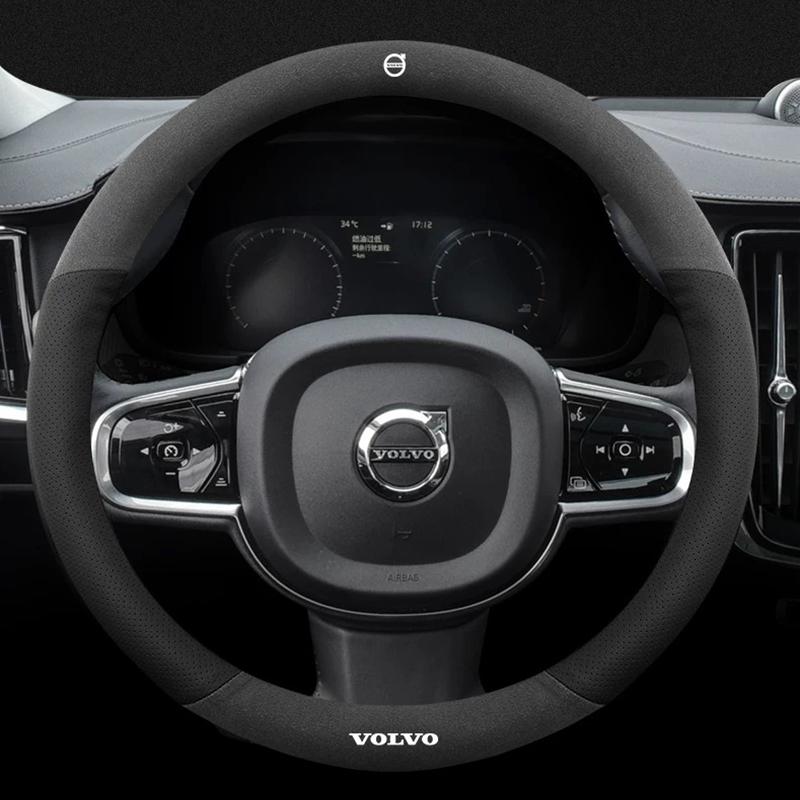 Дышащий и противоскользящий Для Volvo S60 V50 XC40 XC60 XC70 XC90 S40 S90 C30 V40 V60 V90 Автомобильный замшевый кожаный чехол на руль