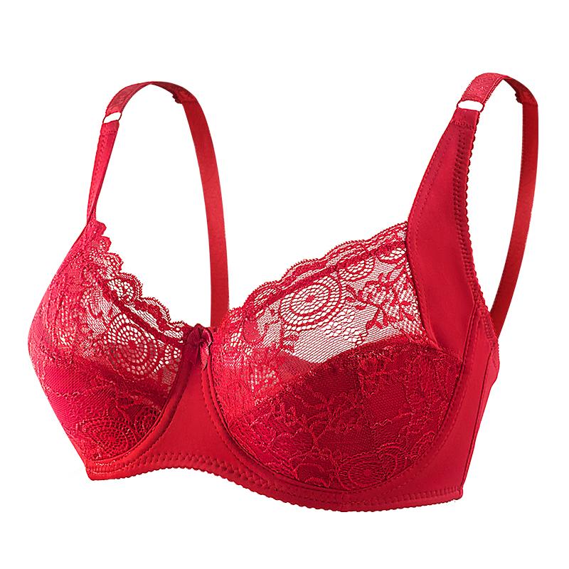 Plus Size Women Bra Sexy Lace Bra Female Underwear Women Top Bra Sexy Lingerie Lace Brassiere With Underwire E F Cup