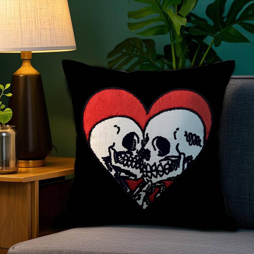 Home Decor Heart themed Decorative Pillows with Unique Designs Pattern Cushion Cover Suitable for Sofa Bedroom Car Pillow Cover
