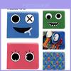 Милый мультяшный бифолд кошелек Roblox Rainbow Friends с принтом и карманом на молнии для монет