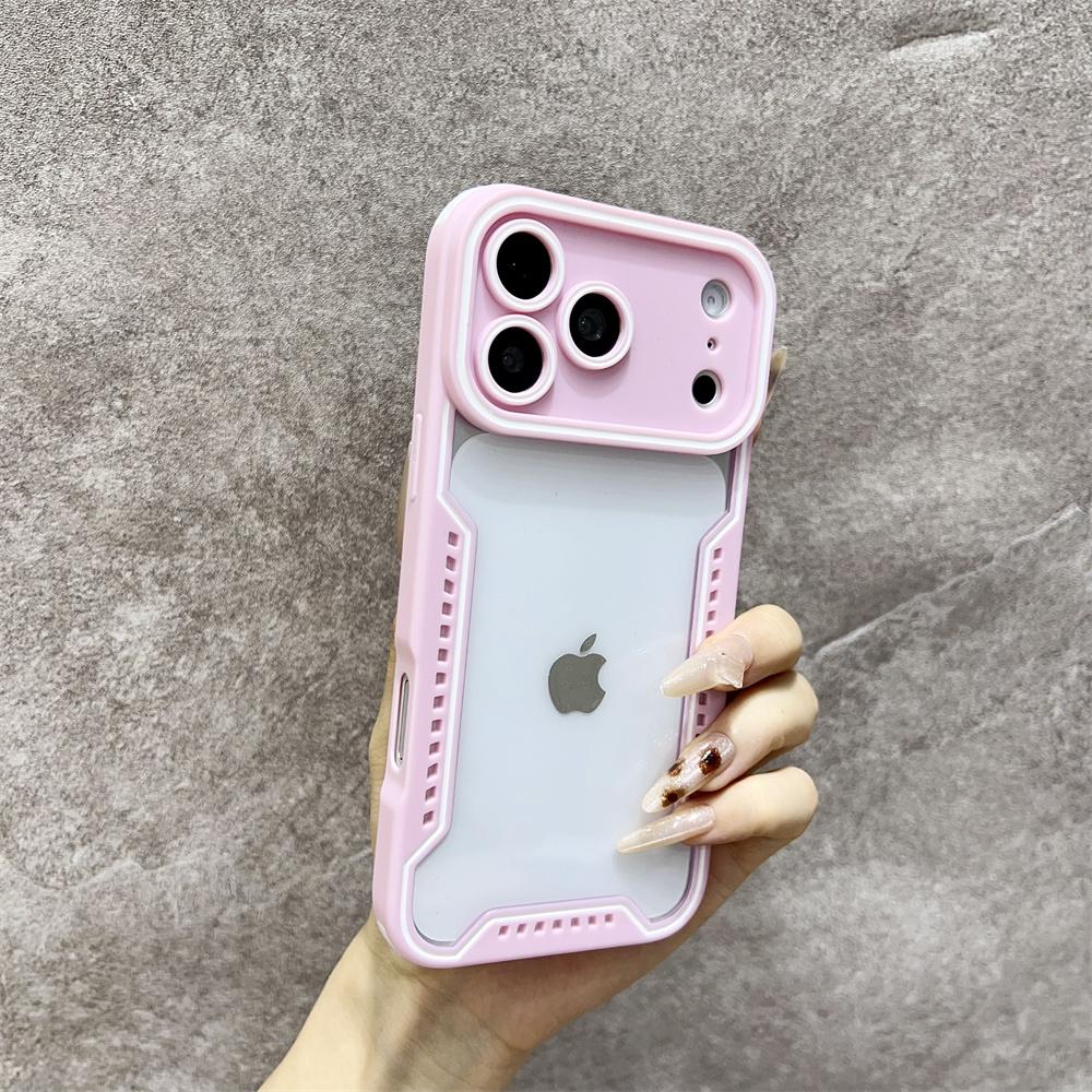 New Transparent Glass Fashion Phone Case for iPhone 17 Pro Max Air 16 Pro  15 14 13 12 11 Shockproof Protection Change 17 Series