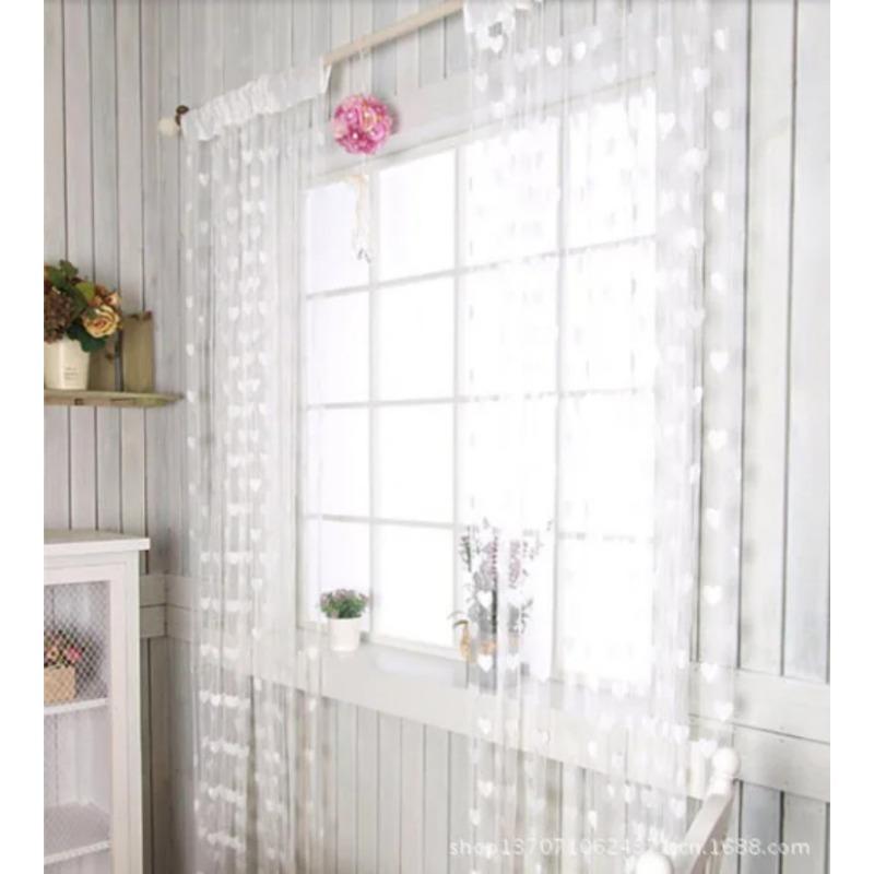 Hot Line Heart Decor Curtains Novelty Window Living Room Curtain Divider String Home Decorations Curtain Tassel Door