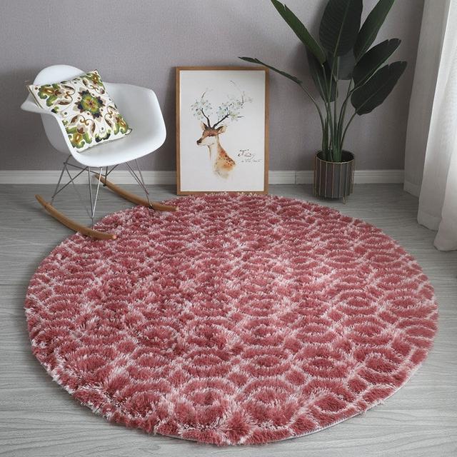 Круглый ковер со звездным узором, ковры для гостиной, плюшевые ковры для спальни, детской комнаты, салонные ковры с толстым ворсом, мягкий ковер для домашнего декора