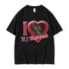 Лимитированная серия Leon S. Кеннеди "Я люблю своего парня" Мужской узор 2025 Принт Чистый хлопок Харадзюку Модный тренд Короткий рукав