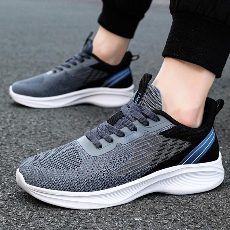 Мужские кроссовки осень 2024 года на шнуровке для бега, легкие, нескользящие, дышащие, повседневные, модные, трендовые, спортивная обувь Zapatillas