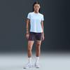 Nike Dri-Fit Удобная Однотонная Простая Универсальная Дышащая Быстросохнущая Футболка с Коротким Рукавом Обычного Кроя Женские Топы Синий FN2799423