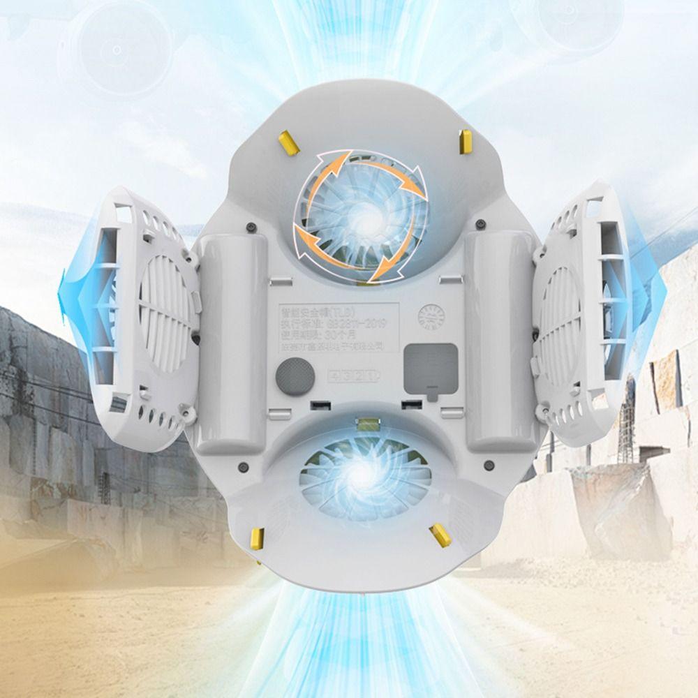 4 Gears Rechargeable Fan Helmet Waterproof Adjustable Site Protective Cap Cool Power Bank Construction Work Helmet Summer