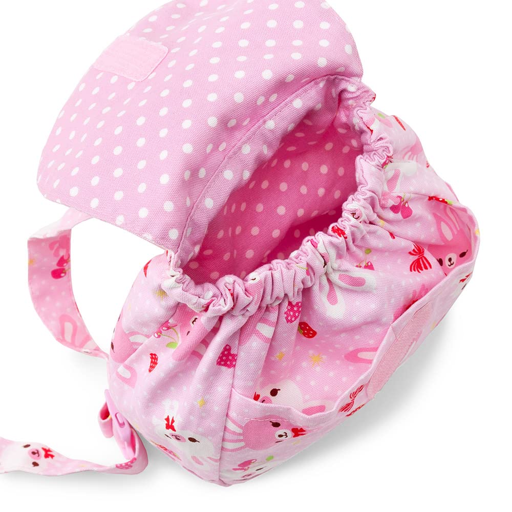 COLORFUL CANDY STYLE Backpack for Perfect for First Birthday Cute Happy Bunny and Friends Bunny Design Polka B1603600 Girls, Baby/Kids Backpack,