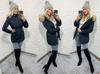 Winter Panther Warm Parka Jacket Navy Blue
