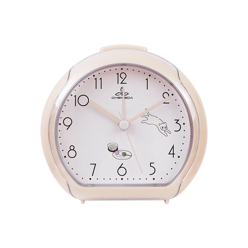 Милый детский маленький будильник, студенческий прикроватный ночник-часы, простые часы, многоцветные настольные часы