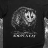 Adopt A Cat Opossum T Shirt Funny Trash Panda Meme Vintage Comfortable Unisex Soft Slightly Stylish Designer Clothes