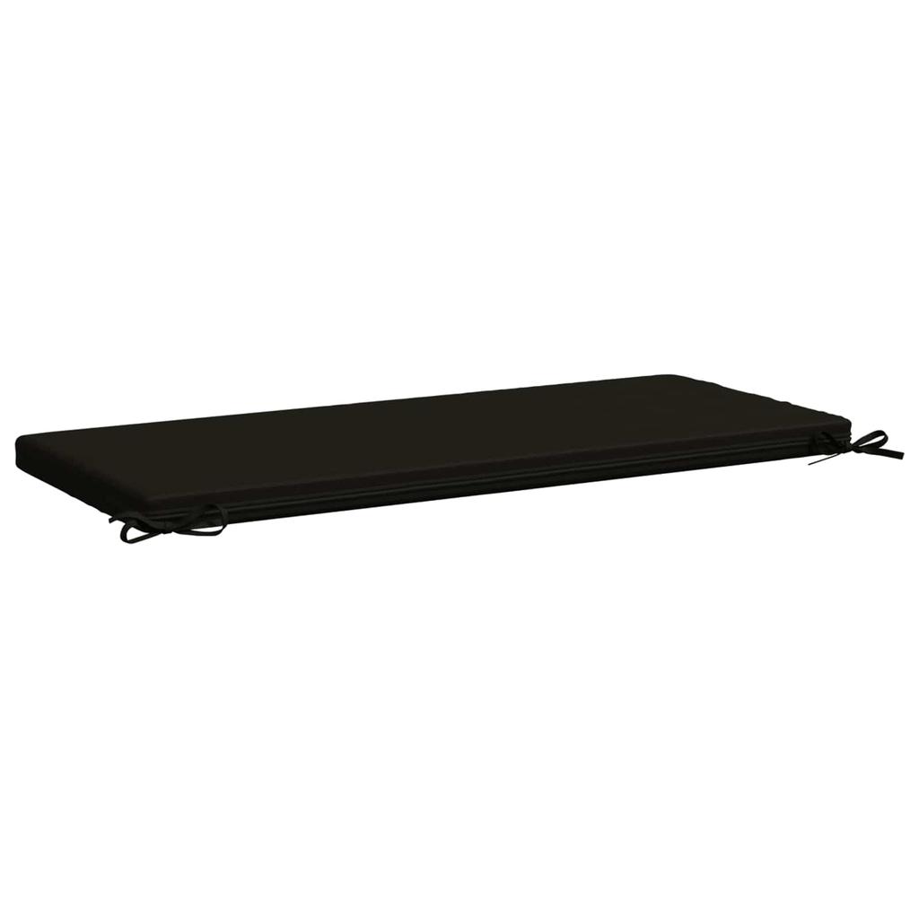 Bench Cushion SOEST 100percent Polyester Black 120 x 50 x 5 cm