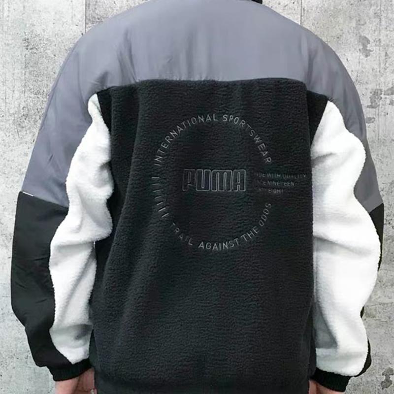 Puma Флисовая куртка-поло Мужская Верхняя одежда Черный 596731-01