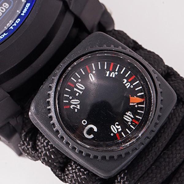 Outdoor Survival Waterproof Watch Umbrella Rope Bracelet Outdoor Camping Adventure Bracelet