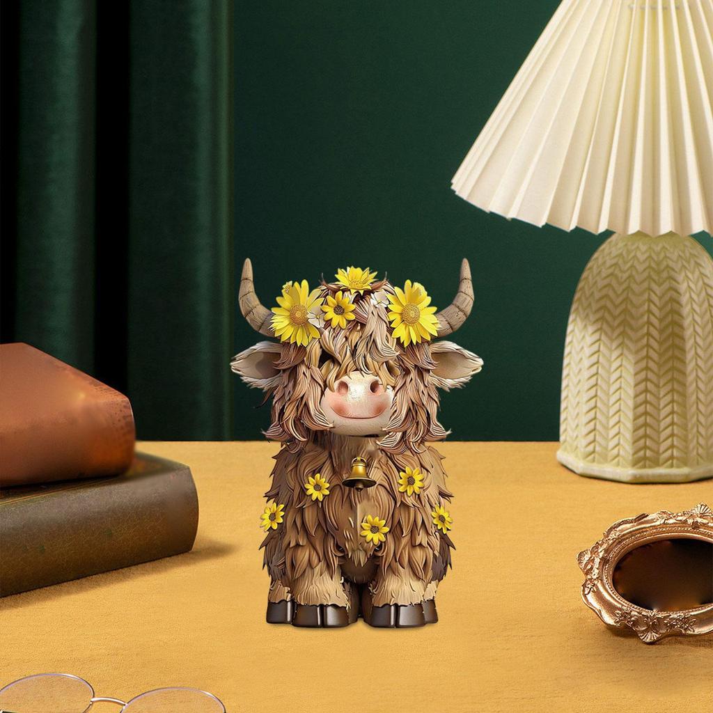 Статуя на Хэллоуин Украшения для прихожей Изделия ручной работы Офисные художественные изделия Шкаф для дома Центральные украшения для стола Камин Спальня Фигурка коровы Гнома