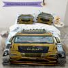 3pcs MAN Truck pattern bedding set duvet cover set includes duvet cover &pillowcases, perfect all season bedroom decoration & gift