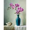 Embroidery Diamond Full 5d Diy Round Orchid Cross Stitch Painting Flowers Mosaic Home Decoration Gift