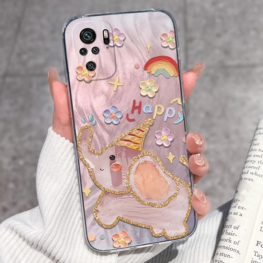 Милый чехол для телефона с котенком для Redmi Note 10 9 8 7 6 5A Pro 9T 8T 7S 10Lite Мягкий чехол Защитная пленка для экрана Высокое качество Пылезащитный чехол для Redmi Прозрачный чехол