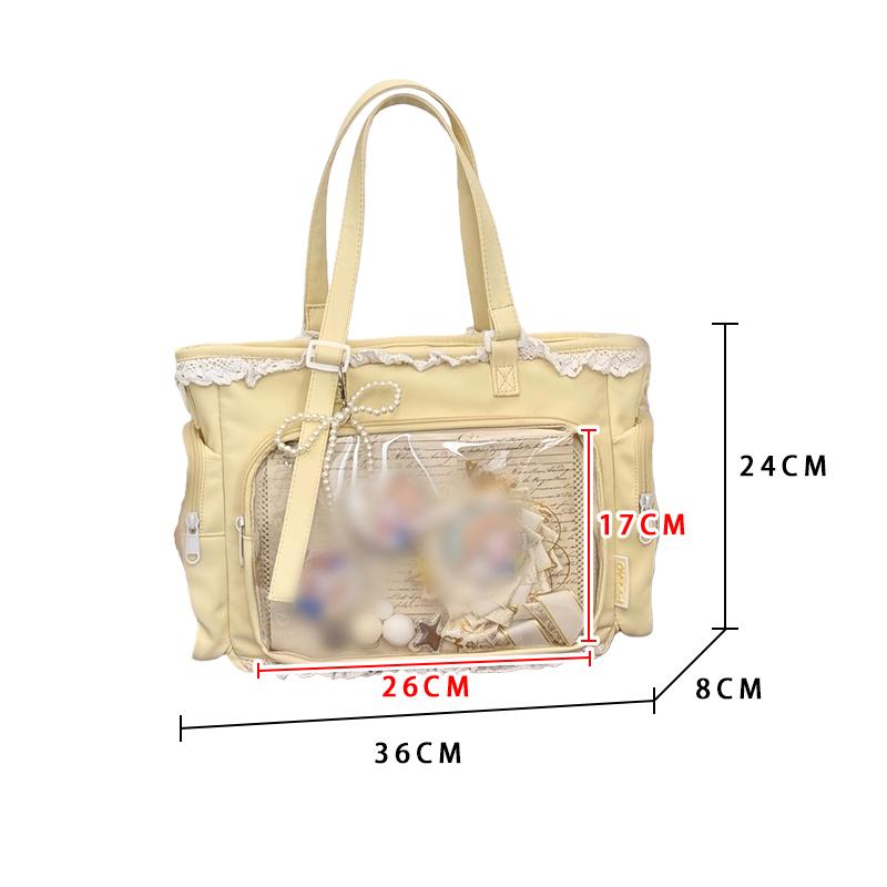 Сумка для хранения Baji в японском стиле, сумка Ita Bag большой вместимости, милая сумка-тоут Y2k, прозрачный набор для демонстрации периферийных устройств в стиле аниме и айдолов.