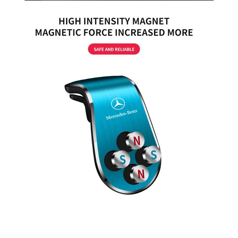 Car Magnetic L-shaped AMG Badge Car Dedicated GPS Phone Holder Car Goods For Mercedes-Benz AMG C500 C200 C300 A B C E GLA CLA GLK GL ML GLE W204 W205