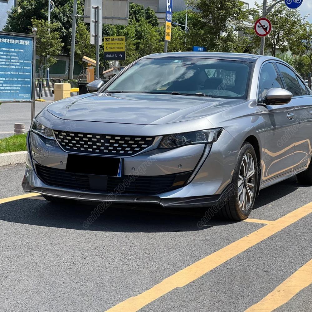 For Peugeot 508 MK2 R83 508 S/S S/W GT Line 2018 2019 2020 2021 2022 Pre-Lci Front Bumper Lip Spoiler Splitter Diffuser Body kit