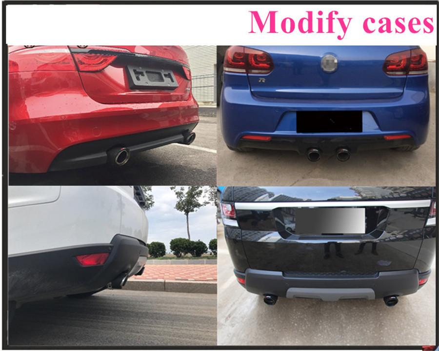 63mm Inlet 89mm Out Glossy Carbon Fiber Car Exhaust Pipe Tail Muffler Tip Cover