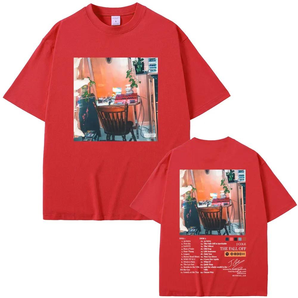 2026 Rapper J Cole The Fall Off Album Graphic Print Tshirt Unisex Women Hip Hop Fashion Tshirts Cotton Casual Oversized T Shirts