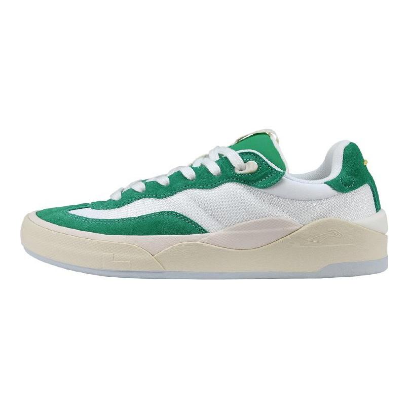 Li Ning Skategeneral Низкие кеды для скейтбординга Женские Бело-зеленые AEPSA50-4