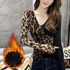 Long-sleeved T-shirt Spring and Autumn New Leopard Print Mesh Shirt Fashionable Base Shirt Women's Top