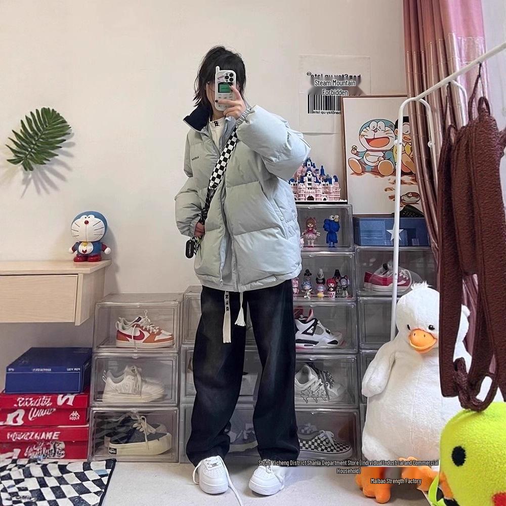 2024 Oversized Women's Winter Cotton Jacket: Japanese, American, and Korean Style for Student Cold Protection