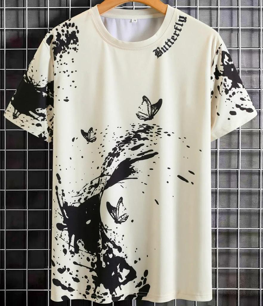 XXS-6XL Большие размеры Мужская футболка с буквенным принтом Летняя повседневная свободная мужская одежда Топы с коротким рукавом Футболки Пуловер