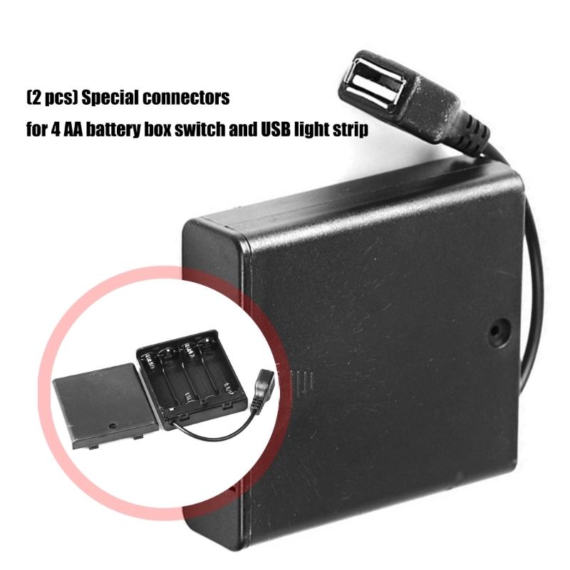 Интегрированный переключаемый USB-порт 4 слота держатель для батареек для светодиодных лент Портативный блок питания для использования на улице и в помещении