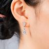 Huitan Dainty Drop Earrings with Geometric Crystal CZ  Color Daily Wear Temperament Accessories for Women Fashion Jewelry