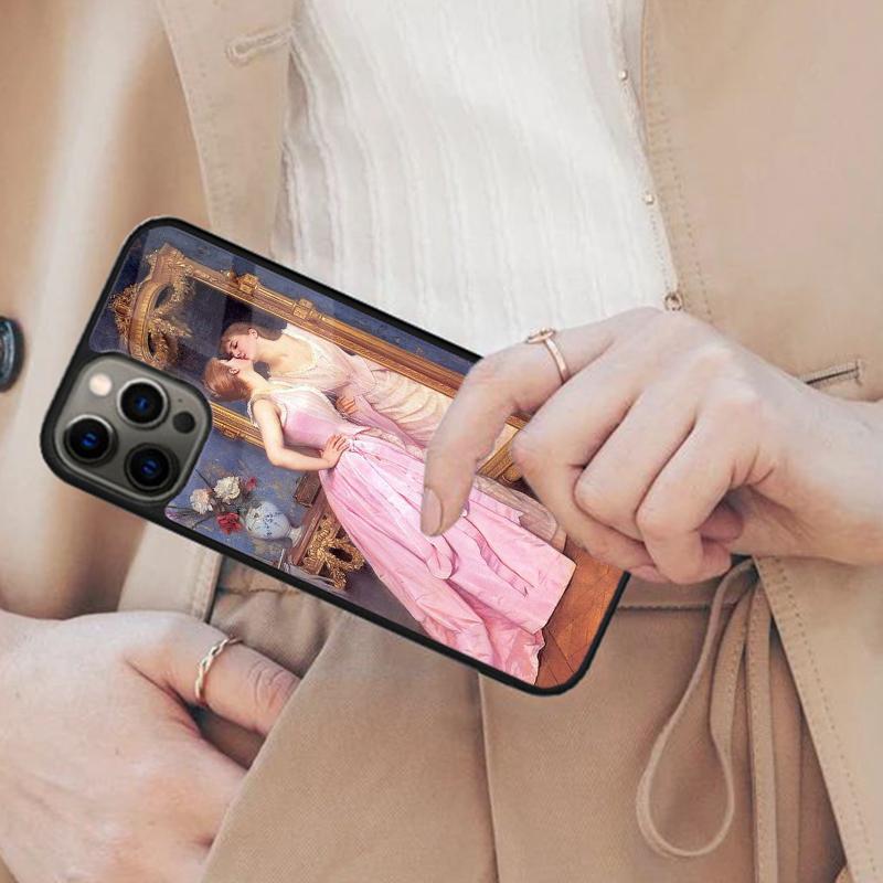 Сапфическая Ренессансная Картина Магнитный Чехол для Телефона ДЛЯ APPLE iPhone 17 Air 16 14 13 12 Pro Max 15 Plus Беспроводная Крышка MagSafe