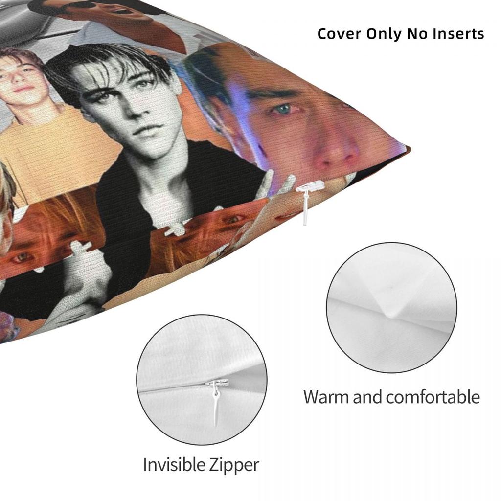 Leonardo Dicaprio Collage Square Pillowcase Polyester Linen Velvet Pattern Zip Decorative Pillow Case Car Cushion Cover
