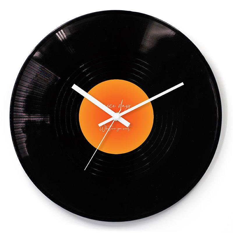 Настенные часы с виниловой пластинкой Sunset, высококачественный орнамент, винтажный держатель для часов, китайский стандартный стол