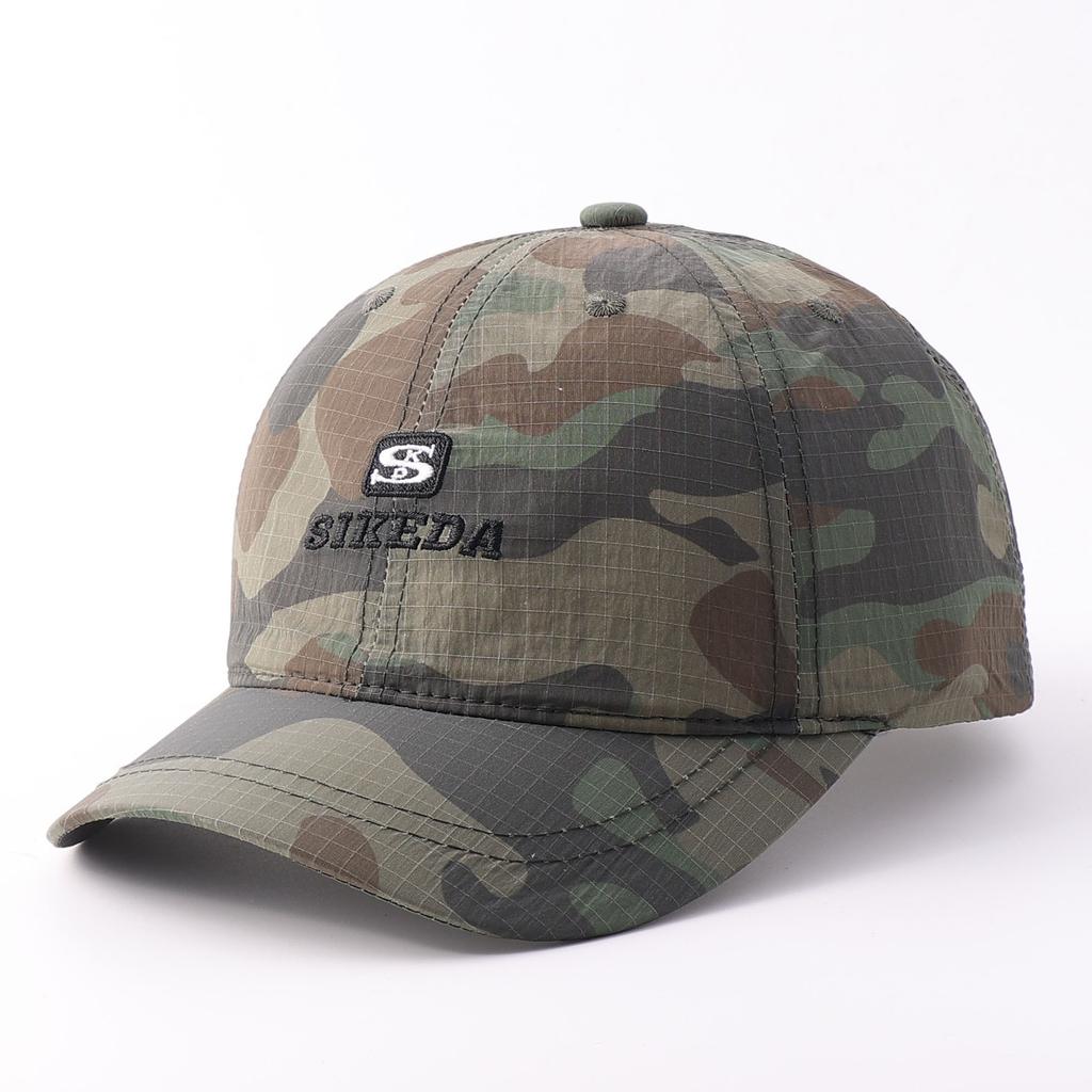 Short brim letter embroidery light board quick-drying baseball cap men and women camouflage shade street outdoor cap