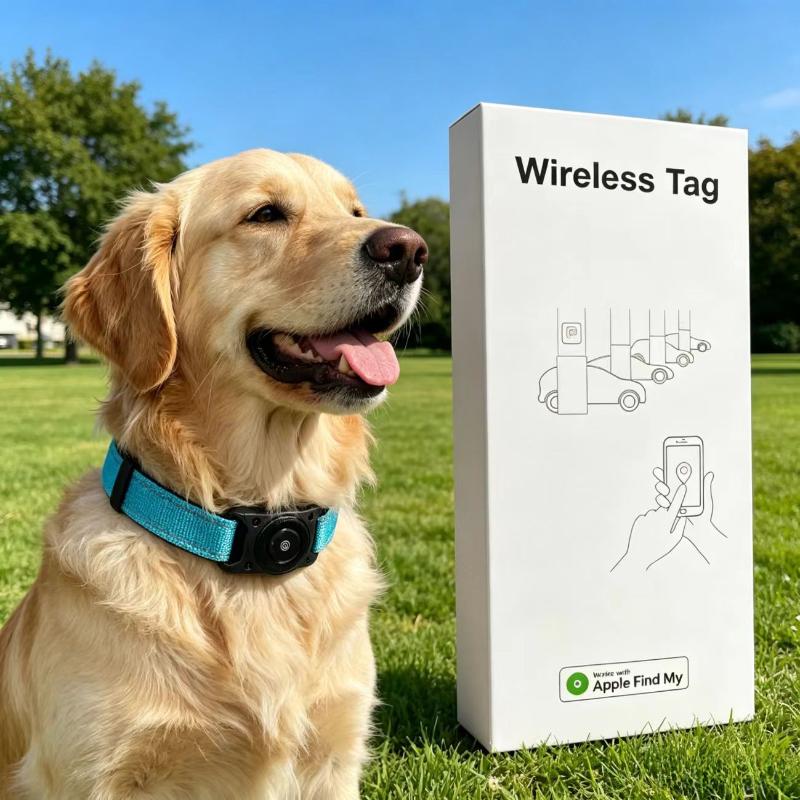 Ошейник для собаки, кошки, питомца, GPS-трекер, сертифицирован для Apple Find My, водонепроницаемый IP68, защита от потери, светоотражающий, регулируемый S M L