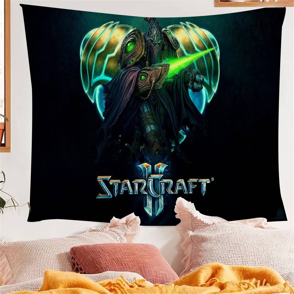 1 шт. Игровое искусство StarCraft 2 Гобелен Печать Арт Японский настенный гобелен Аниме Настенное украшение для дома