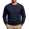 Men S Fleece Lined Round Neck Long Sleeve Pullover Sweatshirt