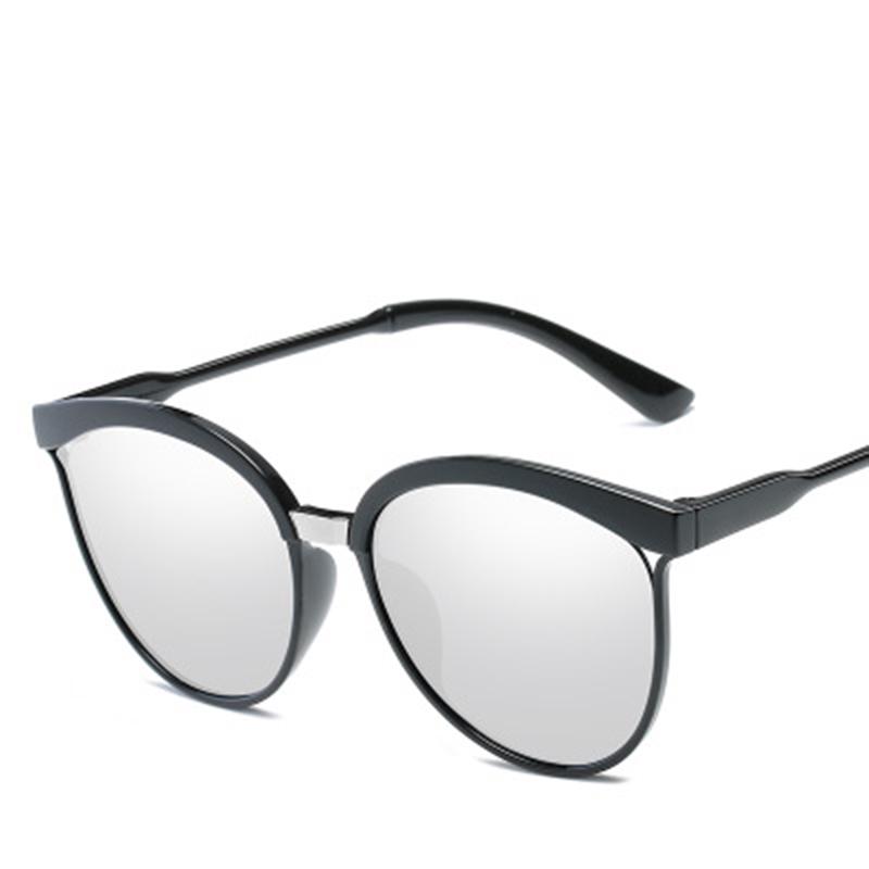 Солнцезащитные очки UV400 кошачий глаз в пластиковой оправе унисекс цвет линз в ассортименте