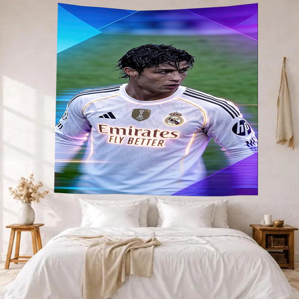 Cristiano Ronaldo Wall Decor Tapestry Art For Pet Memorial Birthdaywedding Party Backdrop Family Gift