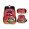 Эбби Хэтчер Круглая Передняя Сумка Рюкзак Пенал Сумка Через Плечо Набор из 3 Штук Мультяшный Принт Школьный Подарок на День Рождения для Мальчиков и Девочек